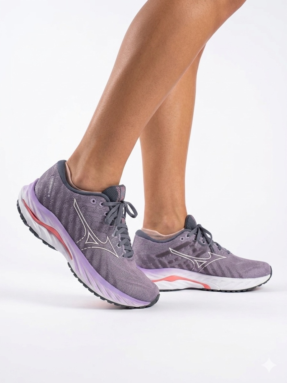 Mizuno Wave Inspire 19 Wisteria Purple China Blue Running Shoes Women's Size 8